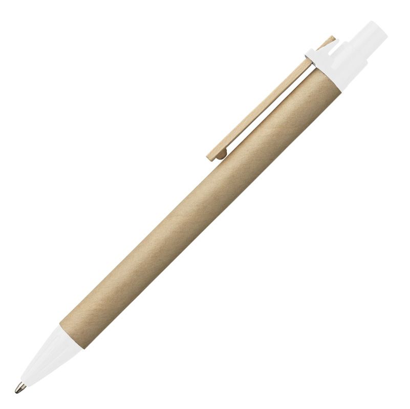 kartonnen pen met witte accenten